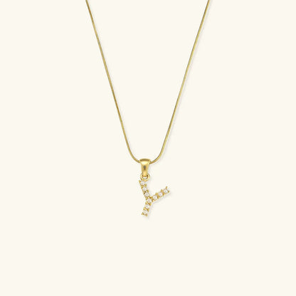 [Royal Vicky]Augustine Initial Letter Pearl Necklace