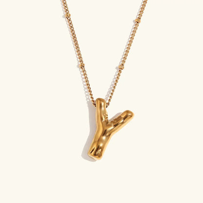 [Royal Vicky]Balloon Gold Initial Necklace