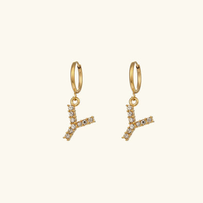 [Royal Vicky]Wilhemina Initial Letter Earrings