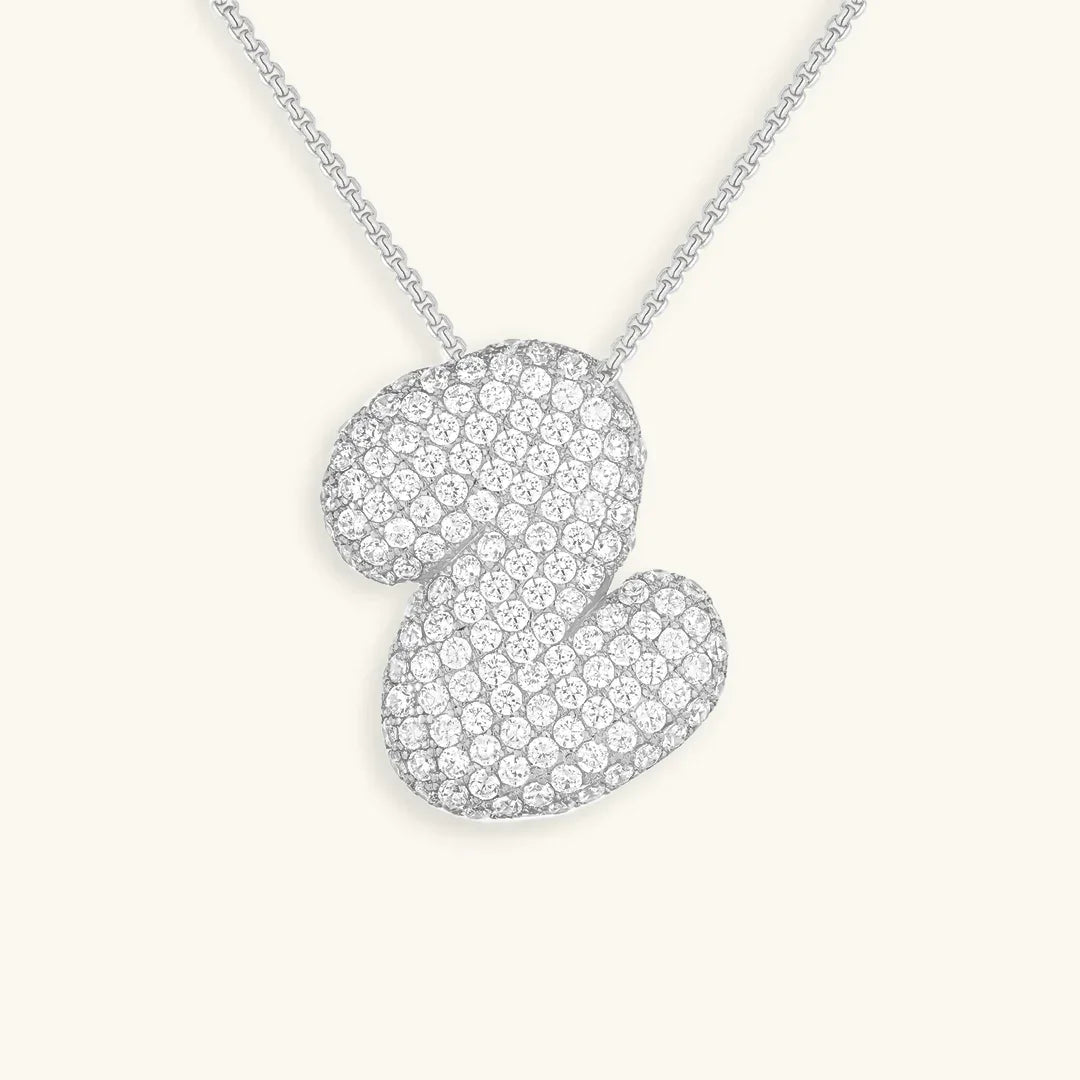 [Royal Vicky]Bubble Initial Diamond Necklace