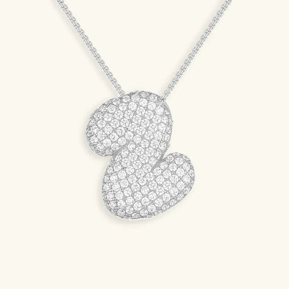 [Royal Vicky]Bubble Initial Diamond Necklace