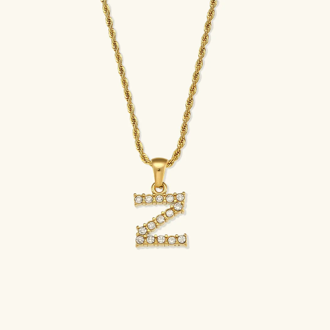 [Royal Vicky]Maeve Letter Initial Diamond Necklace