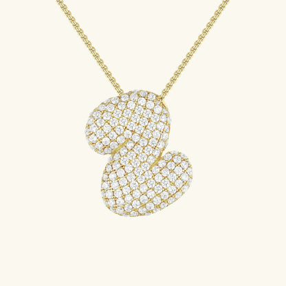 [Royal Vicky]Bubble Initial Diamond Necklace