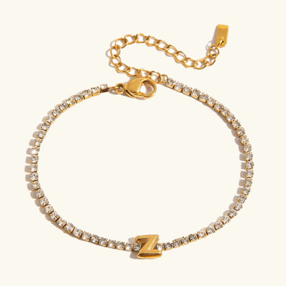 [Royal Vicky]Avaria Bubble Letter Tennis Bracelet