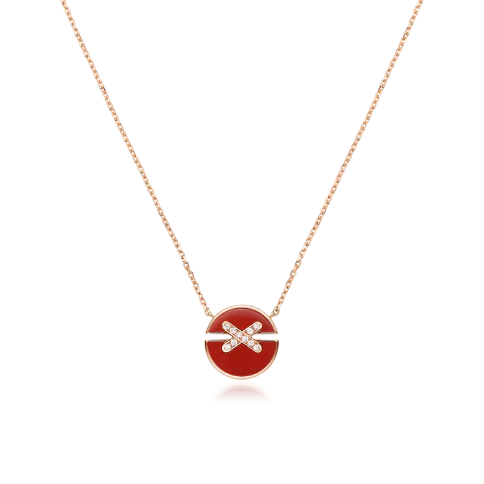 [Vicky]JEUX DE ROSÉGOLD DIAMANT-HALSKETTE