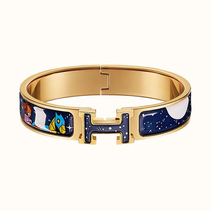 [Vicky]H STAR AND MOON BRACELET 12MM
