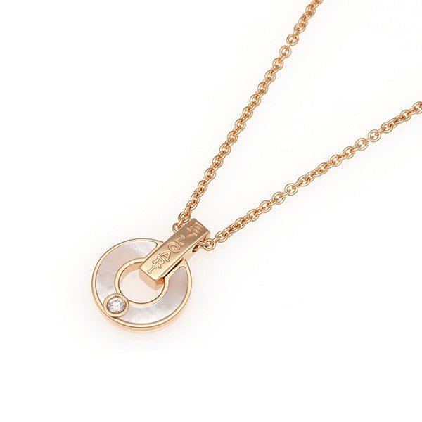 [Vicky]GARI NECKLACE PINK GOLD MOP