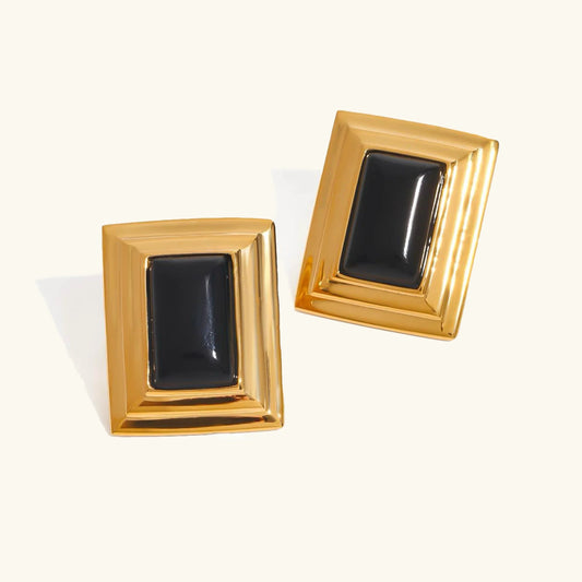 [Royal Vicky]Sybil Gold Enamel Earrings