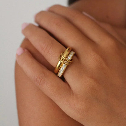 [Royal Vicky]Alison Stacked Diamond Ring