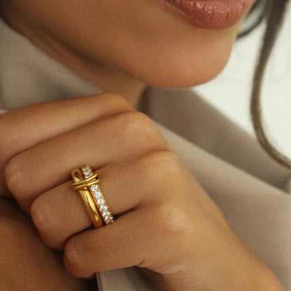 [Royal Vicky]Alison Stacked Diamond Ring