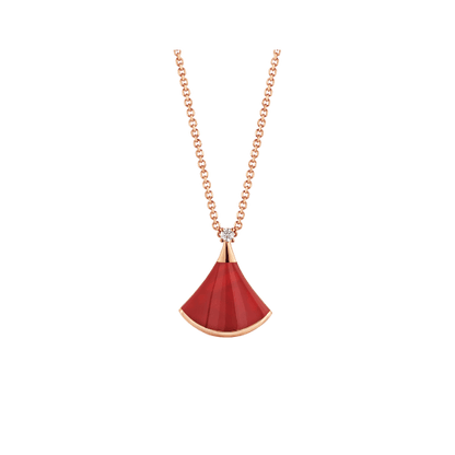 [Vicky]DREAM NECKLACE CARNELIAN 1 DIAMOND