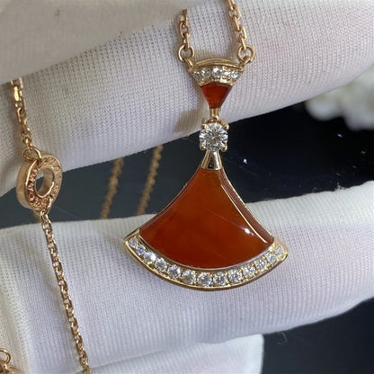 [Vicky]TRAUM HALSKETTE KARNEOL DIAMANT
