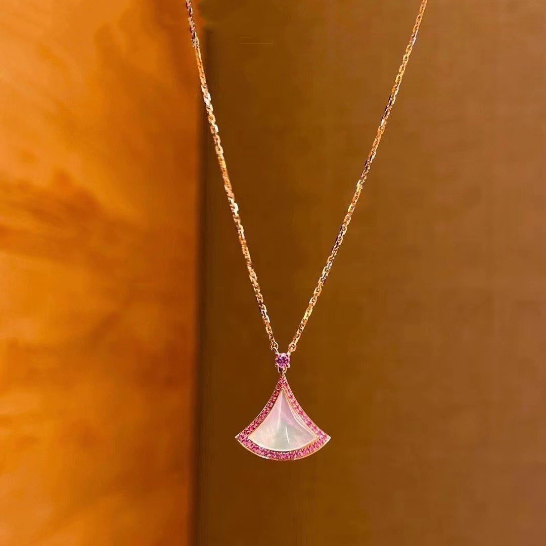 [Vicky]DREAM NECKLACE MOP DIAMOND PINK
