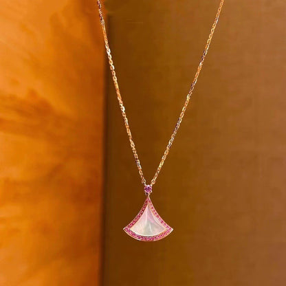 [Vicky]DREAM NECKLACE MOP DIAMOND PINK