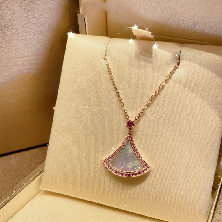 [Vicky]DREAM NECKLACE MOP DIAMOND PINK
