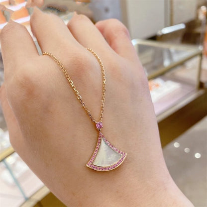 [Vicky]DREAM NECKLACE MOP DIAMOND PINK
