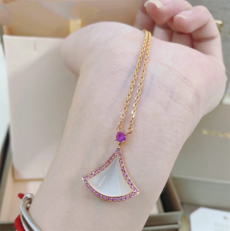 [Vicky]DREAM NECKLACE MOP DIAMOND PINK