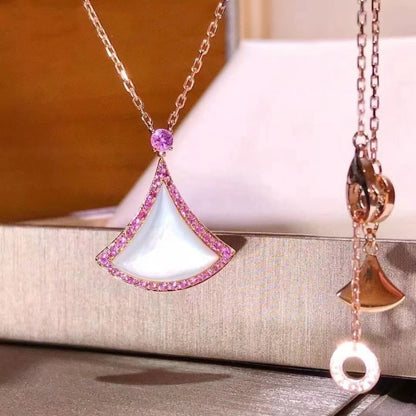 [Vicky]DREAM NECKLACE MOP DIAMOND PINK