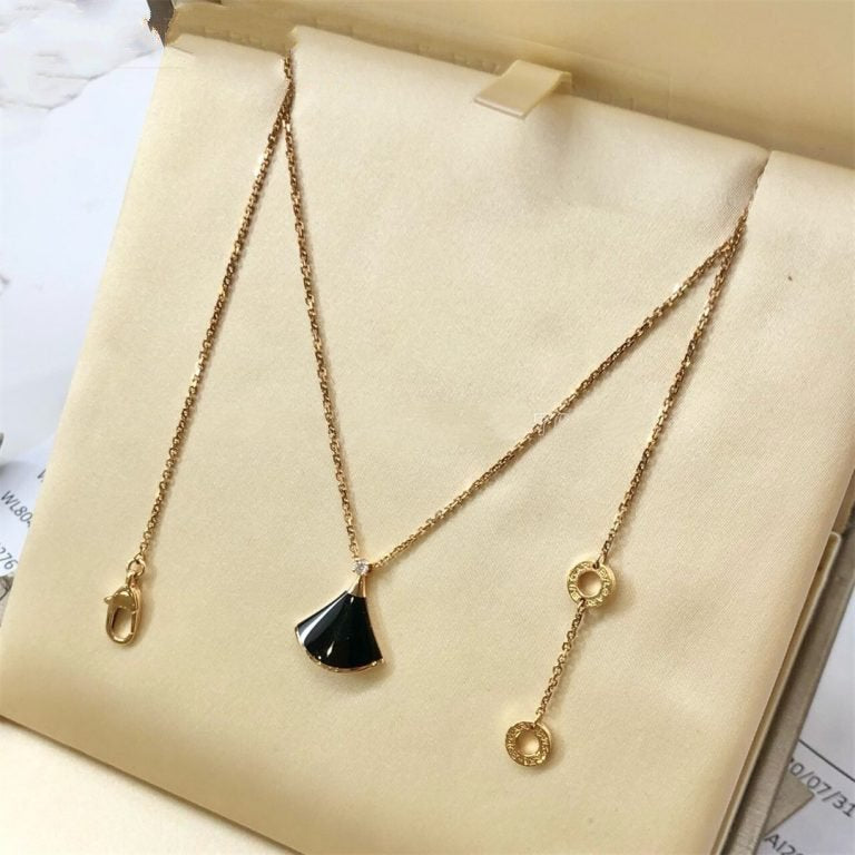 [Vicky]DREAM NECKLACE ONYX 1 DIAMOND