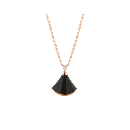 [Vicky]DREAM NECKLACE ONYX 1 DIAMOND