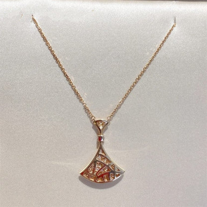 [Vicky]DREAM NECKLACE PINK GOLD FULL DIAMOND