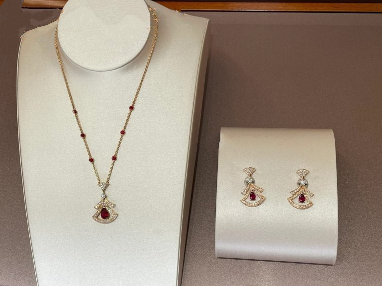 [Vicky]DREAM NECKLACE CARNELIAN DIAMOND PINK GOLD
