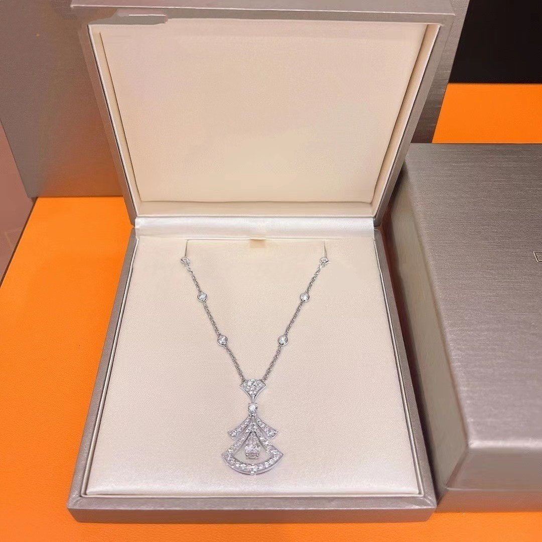 [Vicky]DREAM NECKLACE WHITE DIAMOND SILVER