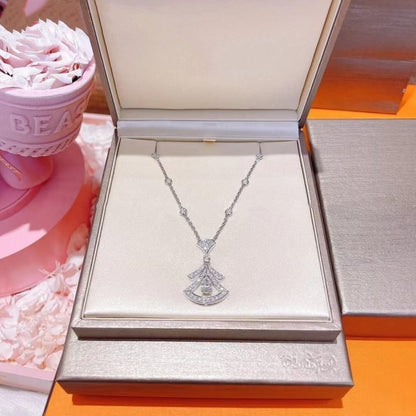 [Vicky]DREAM NECKLACE WHITE DIAMOND SILVER