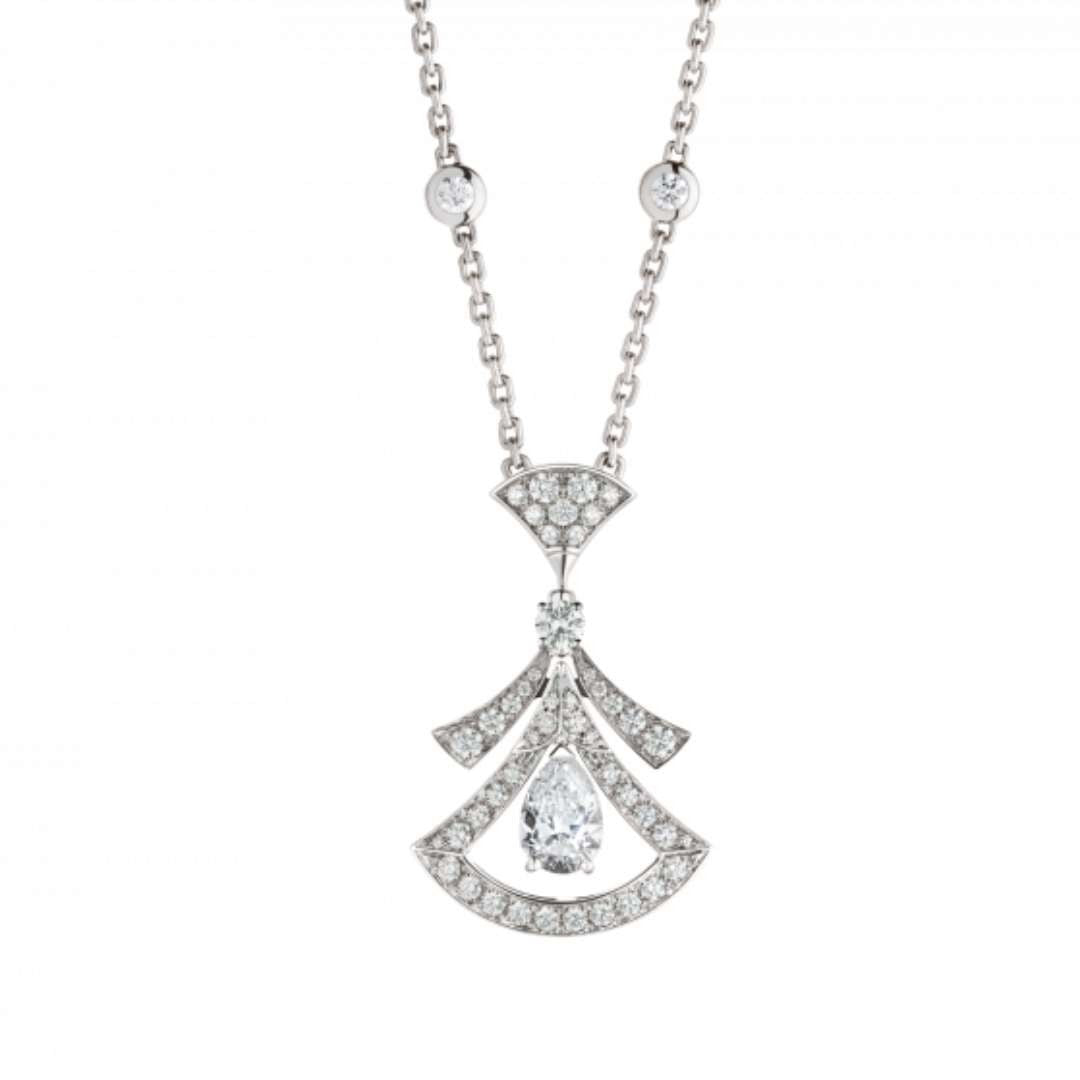 [Vicky]DREAM NECKLACE WHITE DIAMOND SILVER
