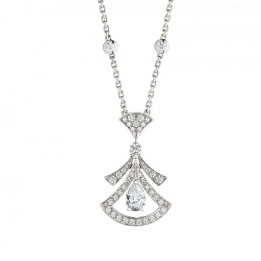 [Vicky]DREAM NECKLACE WHITE DIAMOND SILVER