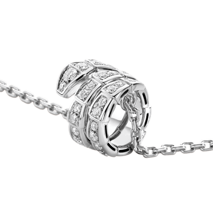 [Vicky]SERPENTI  NECKLACE DOUBLE RING DIAMOND