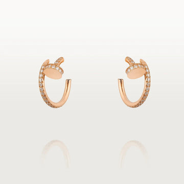 [Royal&Vicky]JUSTE EARRINGS 12.75MM PINK GOLD DIAMOND