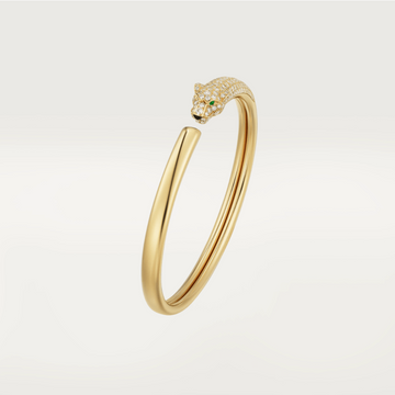 [Royal&Vicky]PANTHERE GOLD DIAMOND OPEN BRACELET