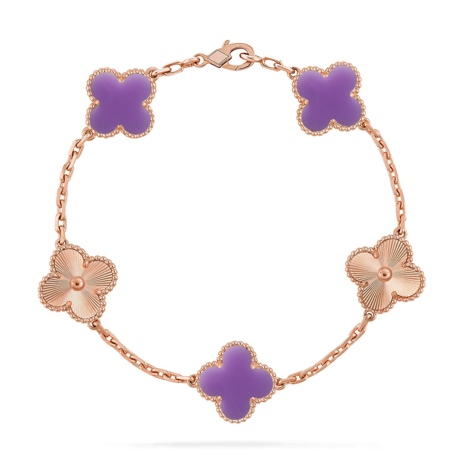 Vicky]CLOVER 5 MOTIF LIGHT PURPLE BRACELET COLLECTION – Royal