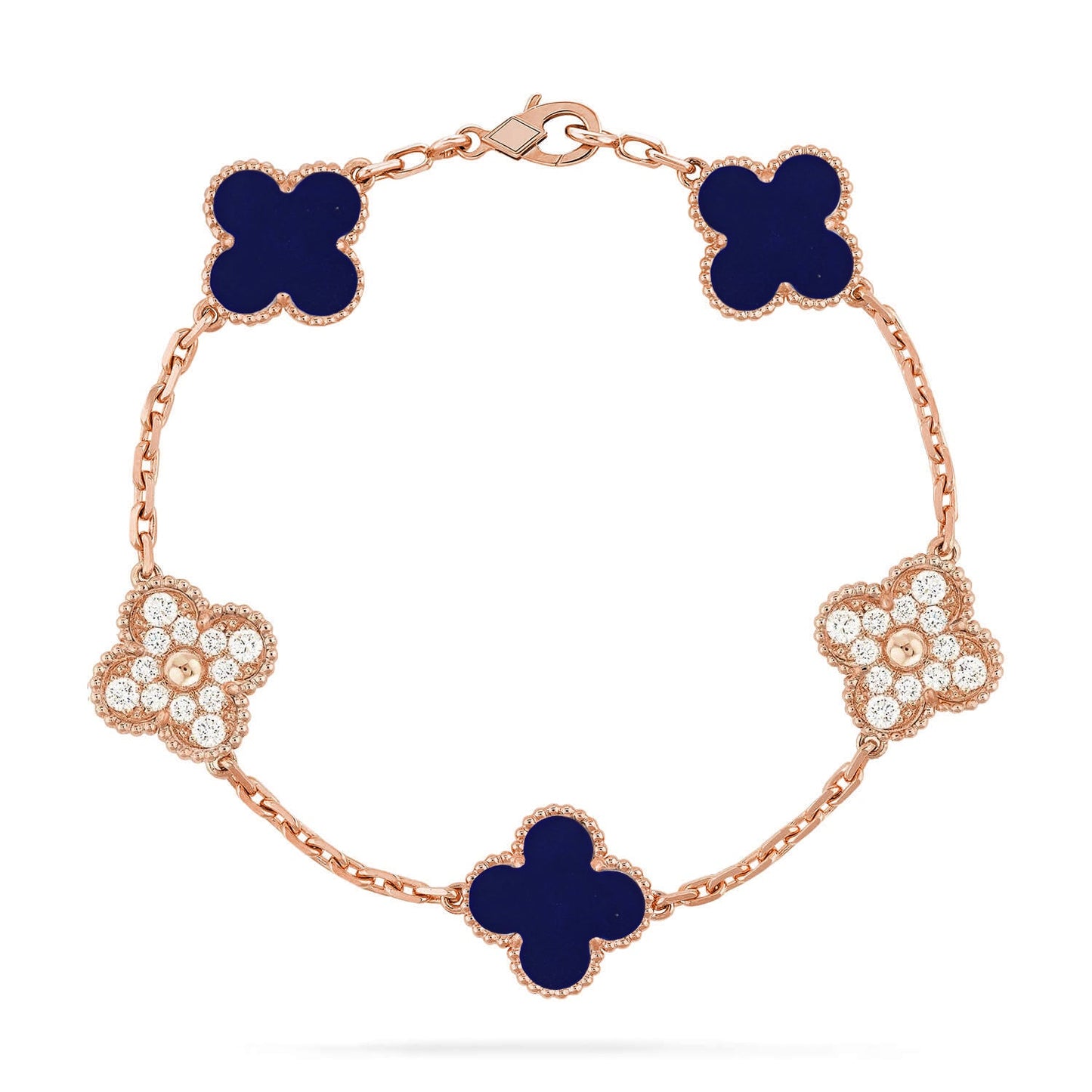 [Vicky]CLOVER 5 MOTIF LAPIS LAZULI BRACELET COLLECTION
