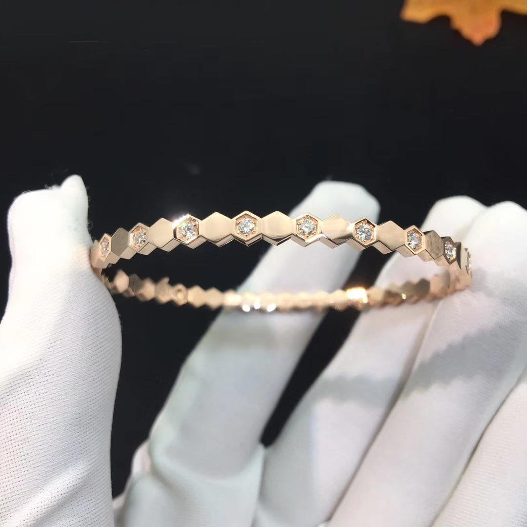 [Royal&Vicky]BEE LOVE PINK GOLD DIAMOND BRACELET