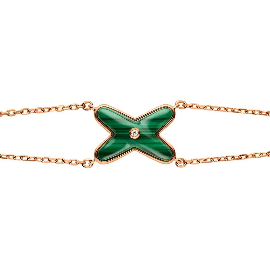 [Vicky]JEUX ARMBAND MALACHIT ROTGOLD 1 DIAMANT
