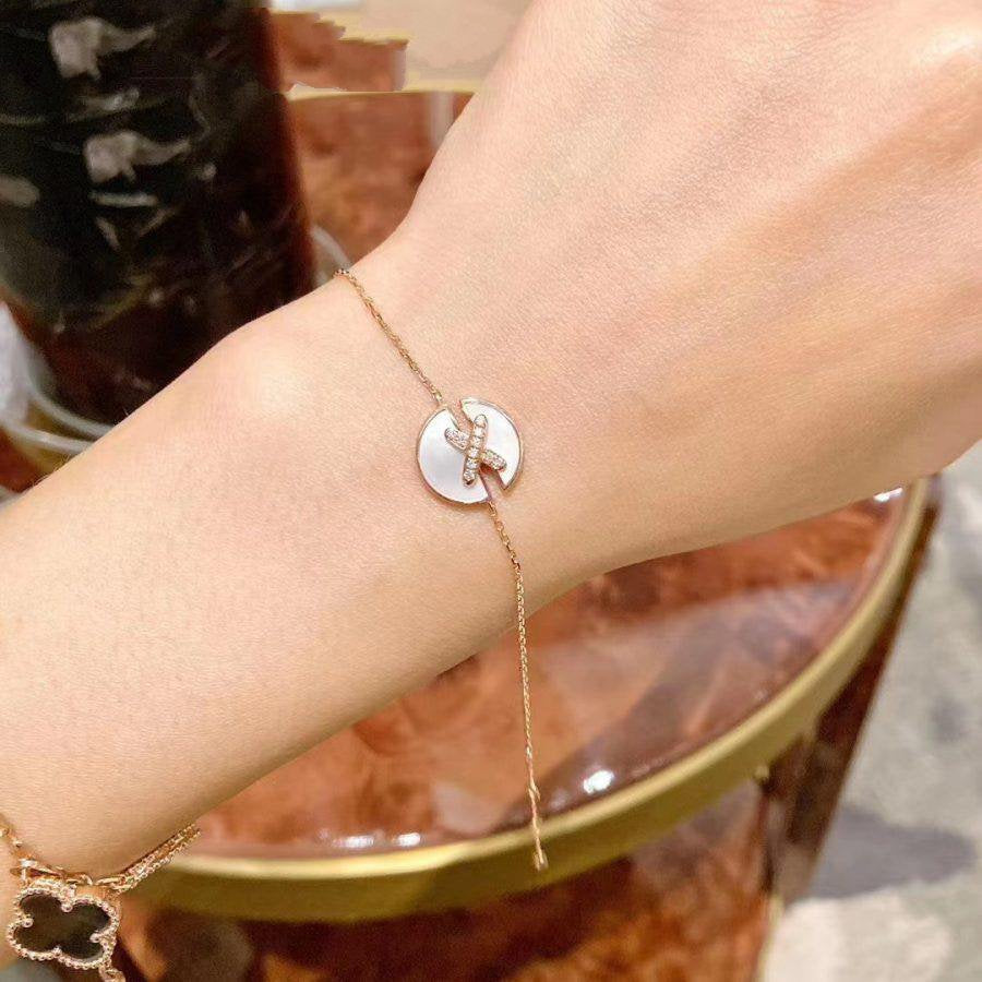 [Vicky]JEUX DE BRACELET MOP ROSA GOLD DIAMANTEN