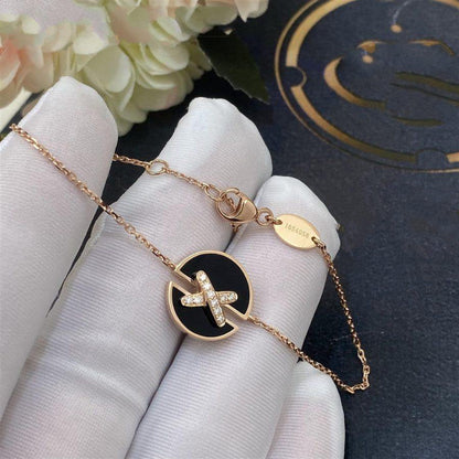 [Vicky]JEUX DE ARMBAND ONYX ROSA GOLD DIAMANT