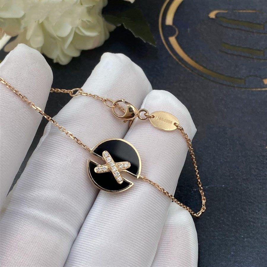 [Vicky]JEUX DE ARMBAND ONYX ROSA GOLD DIAMANT