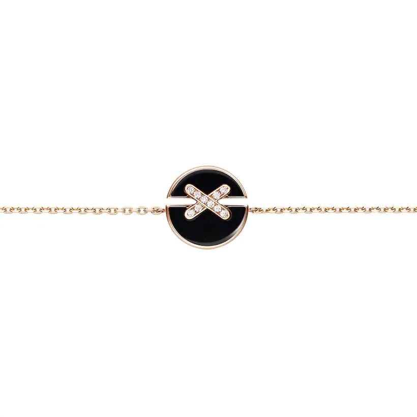 [Vicky]JEUX DE ARMBAND ONYX ROSA GOLD DIAMANT