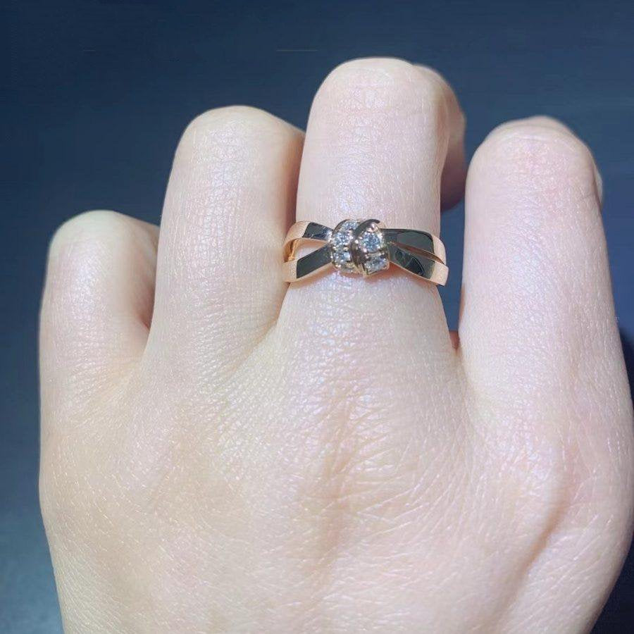 [Royal&Vicky]LIENS RING PINK GOLD DIAMOND