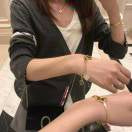 [Vicky]Move Noa Rose Gold Pavé Diamond Bangle Bracelet