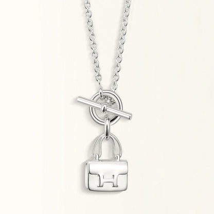 [Vicky]POP H PEDANT SILVER NECKLACE