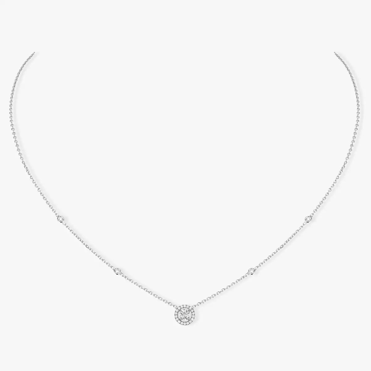 [Vicky]Diamond Necklace 0,20ct Brilliant Shape Joy