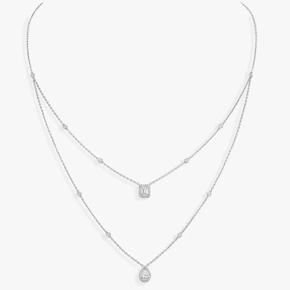[Vicky]Diamond Necklace My Twin 2 Rows