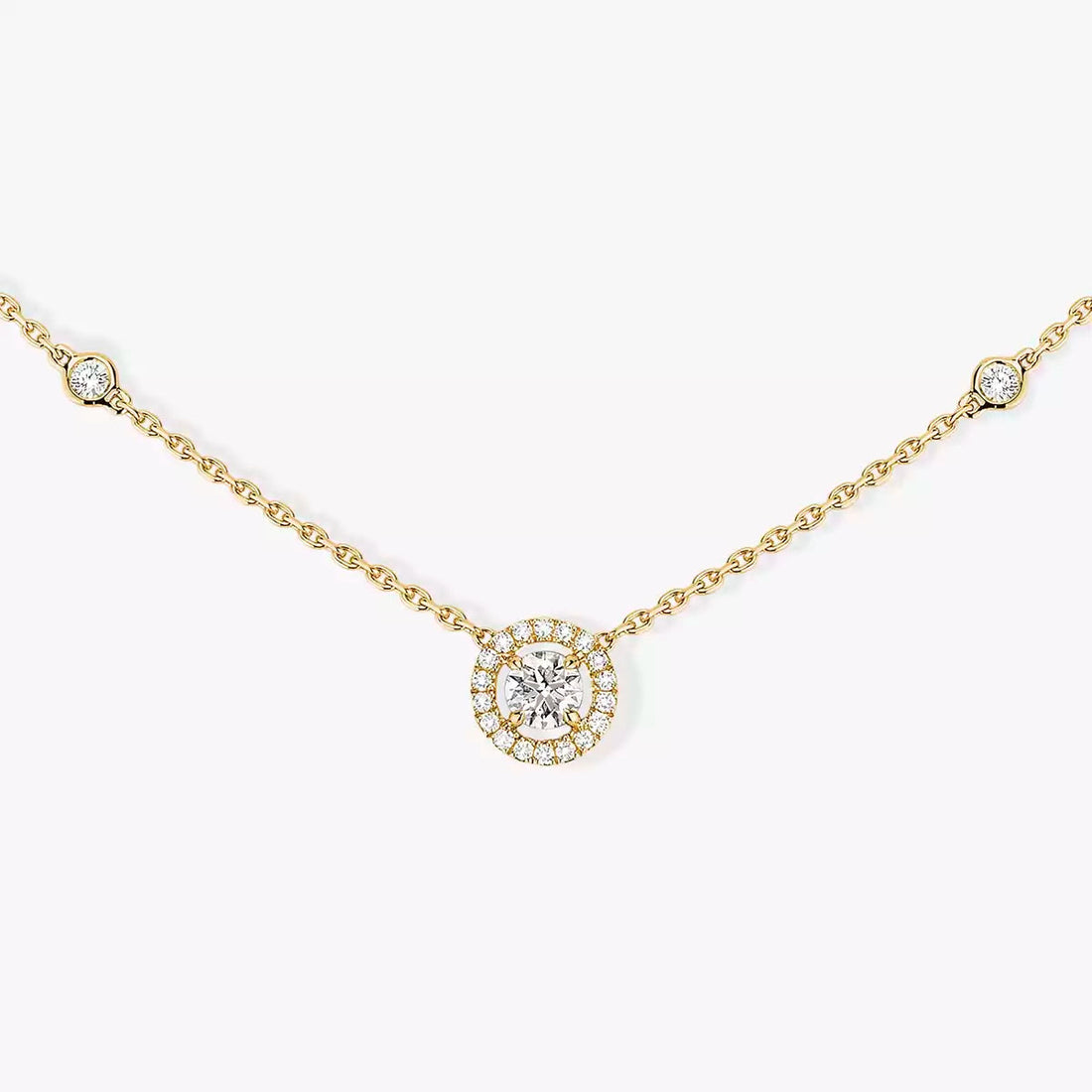 [Royal&Vicky]Diamond Necklace 0,20ct Brilliant Shape Joy