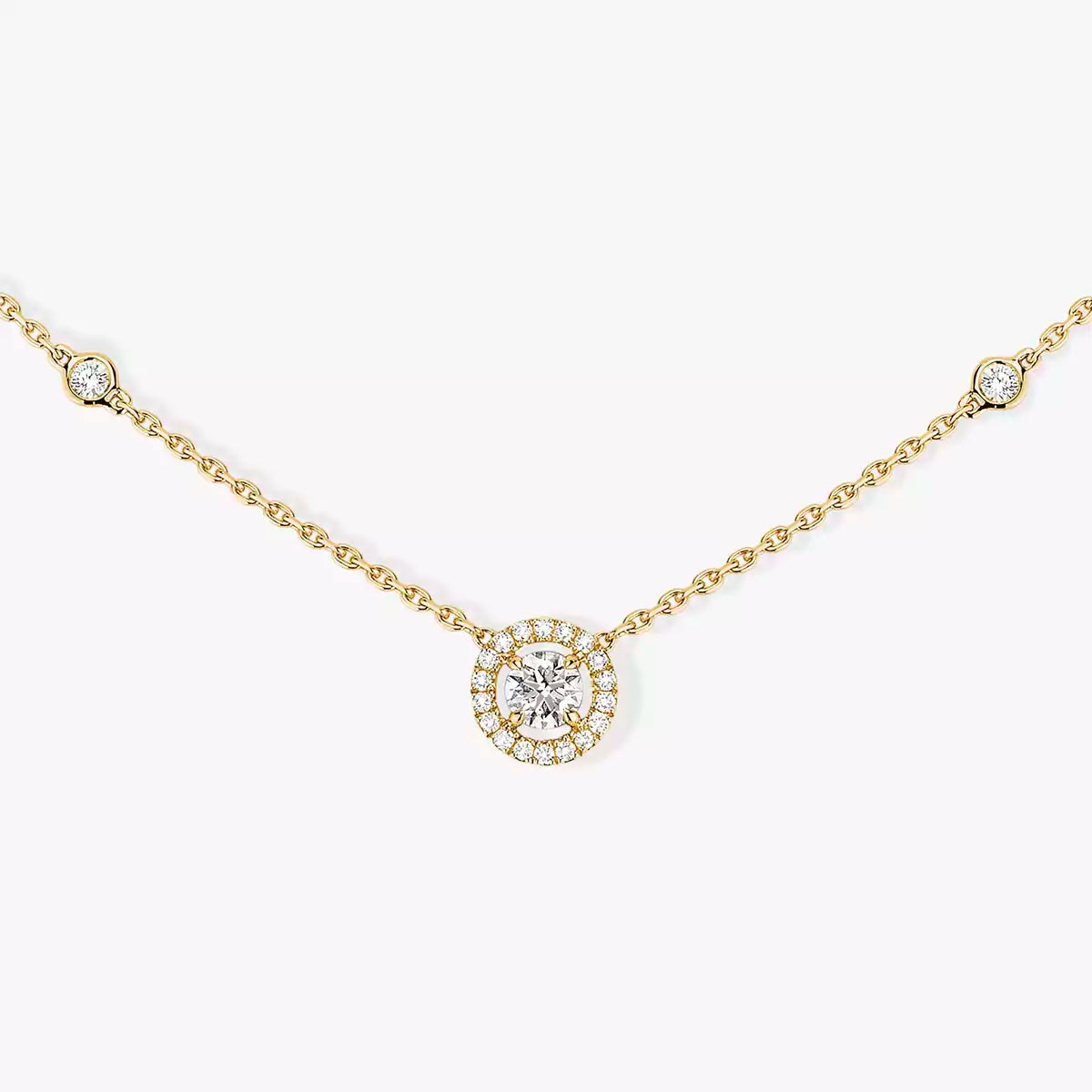 [Royal&Vicky]Diamond Necklace 0,20ct Brilliant Shape Joy