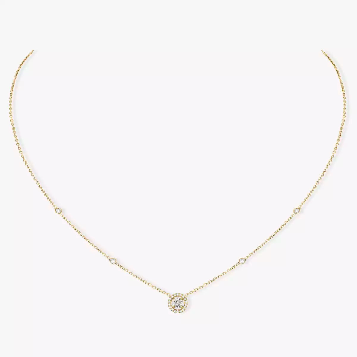 [Royal&Vicky]Diamond Necklace 0,20ct Brilliant Shape Joy