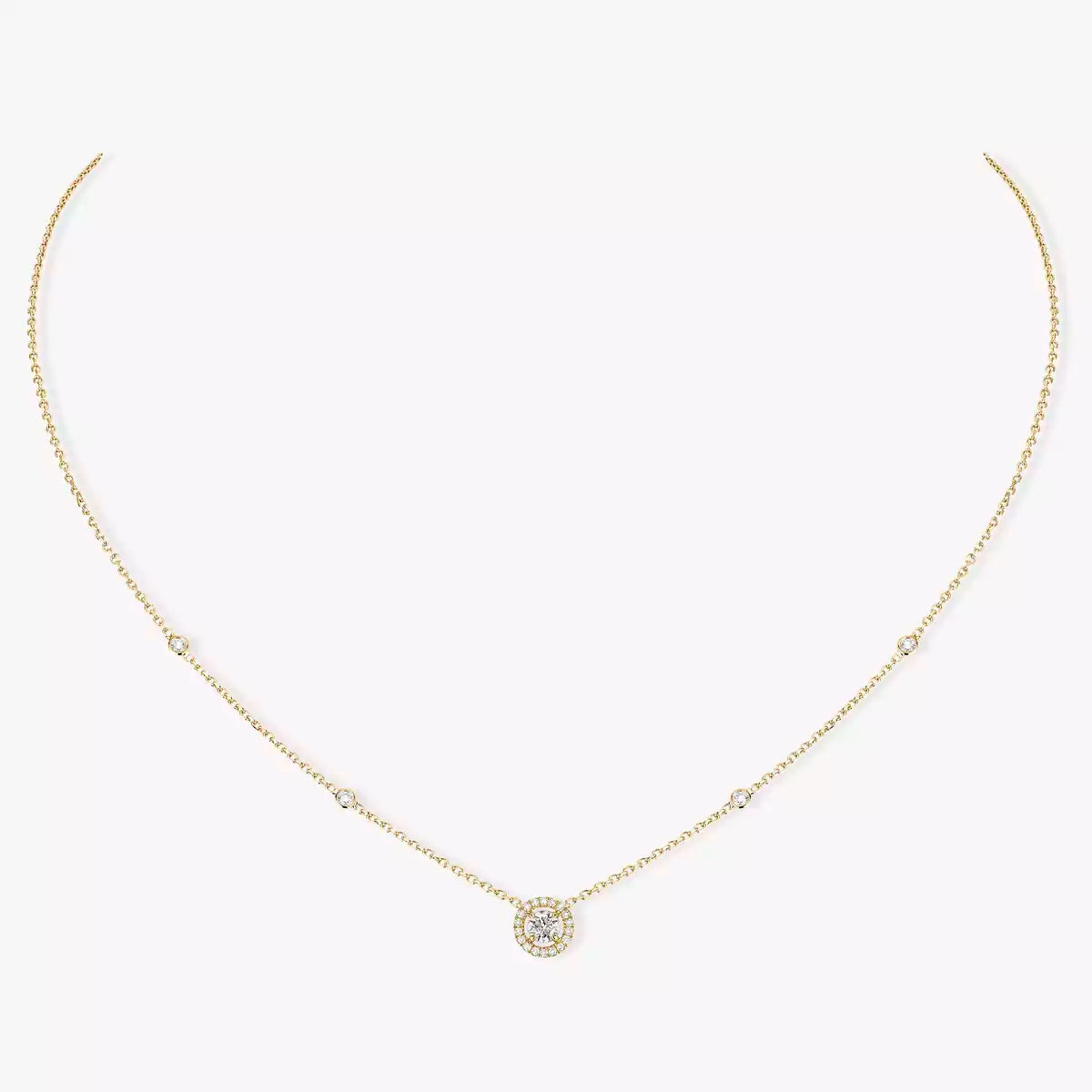 [Vicky]Diamond Necklace 0,20ct Brilliant Shape Joy